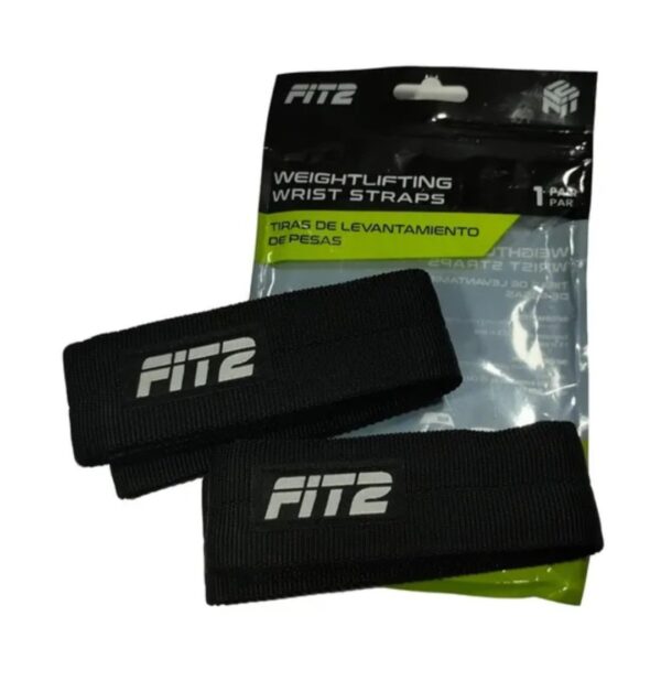 TIRAS FIT2 PARA LEVANTAMIENTO DE PESAS NEGR