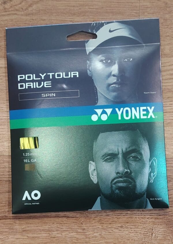 YONEX CUERDA POLYTOUR DRIVE SET 125 - AMARILLO
