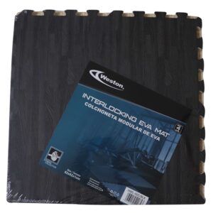 COLCHONETA EVA MODULAR WOOD BLACK 60X60X1CM 4PZ SET